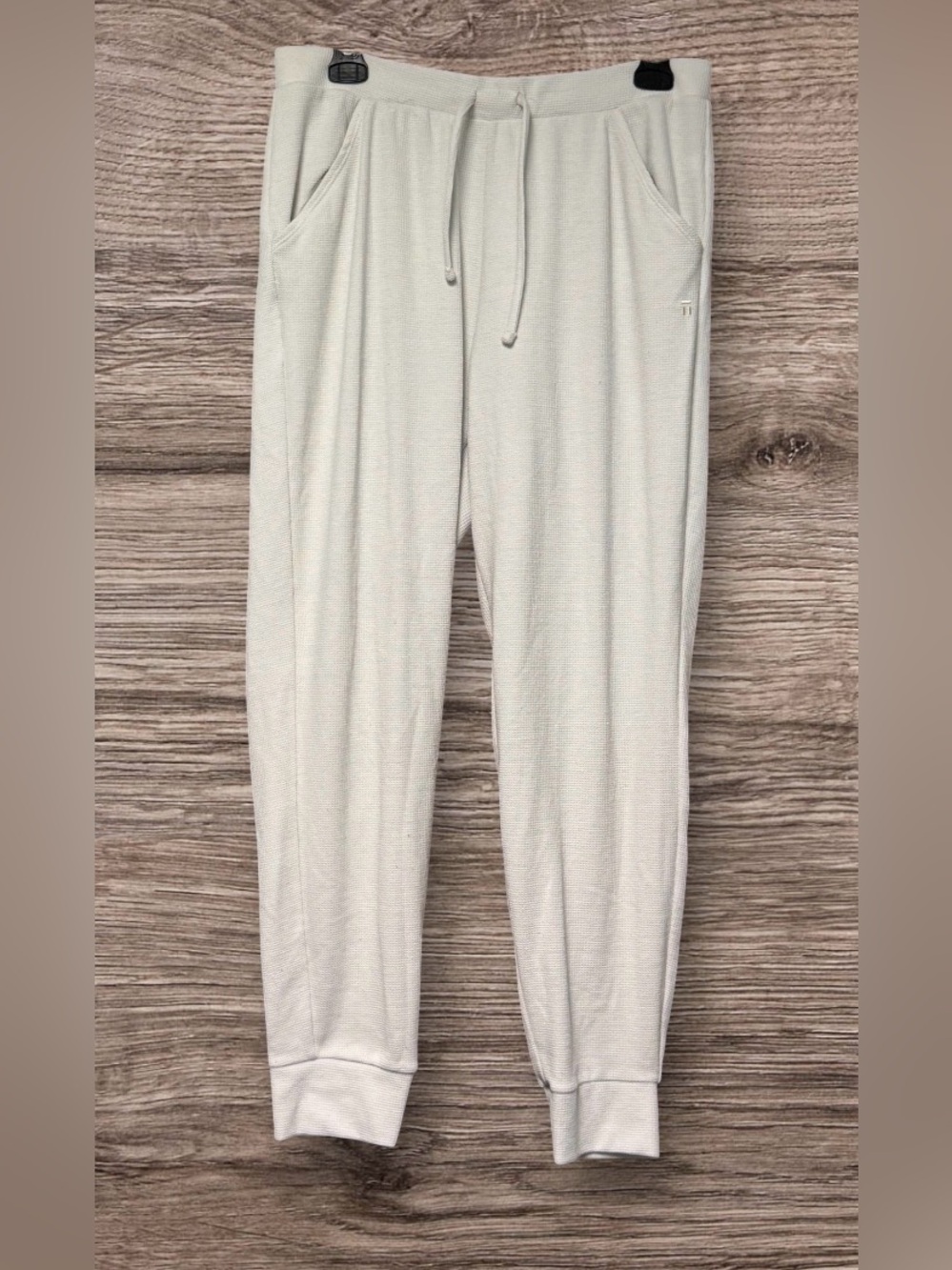 Tommy John Lounge Waffle Joggers SZ M Cream